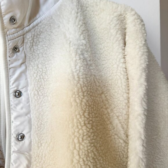 New Free People Movement Hit The Slopes Printed Fleece Jacket Ivory Sunrise XS - Picture 6 of 9